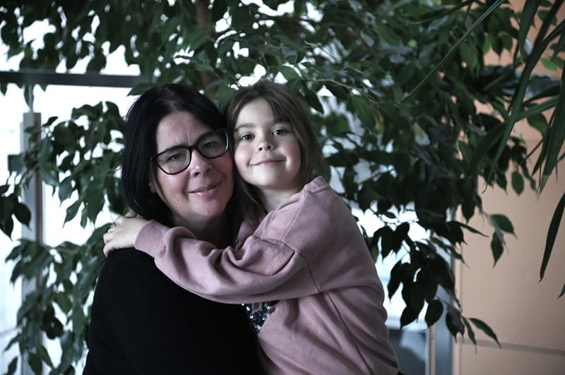 Mama i córka na planie